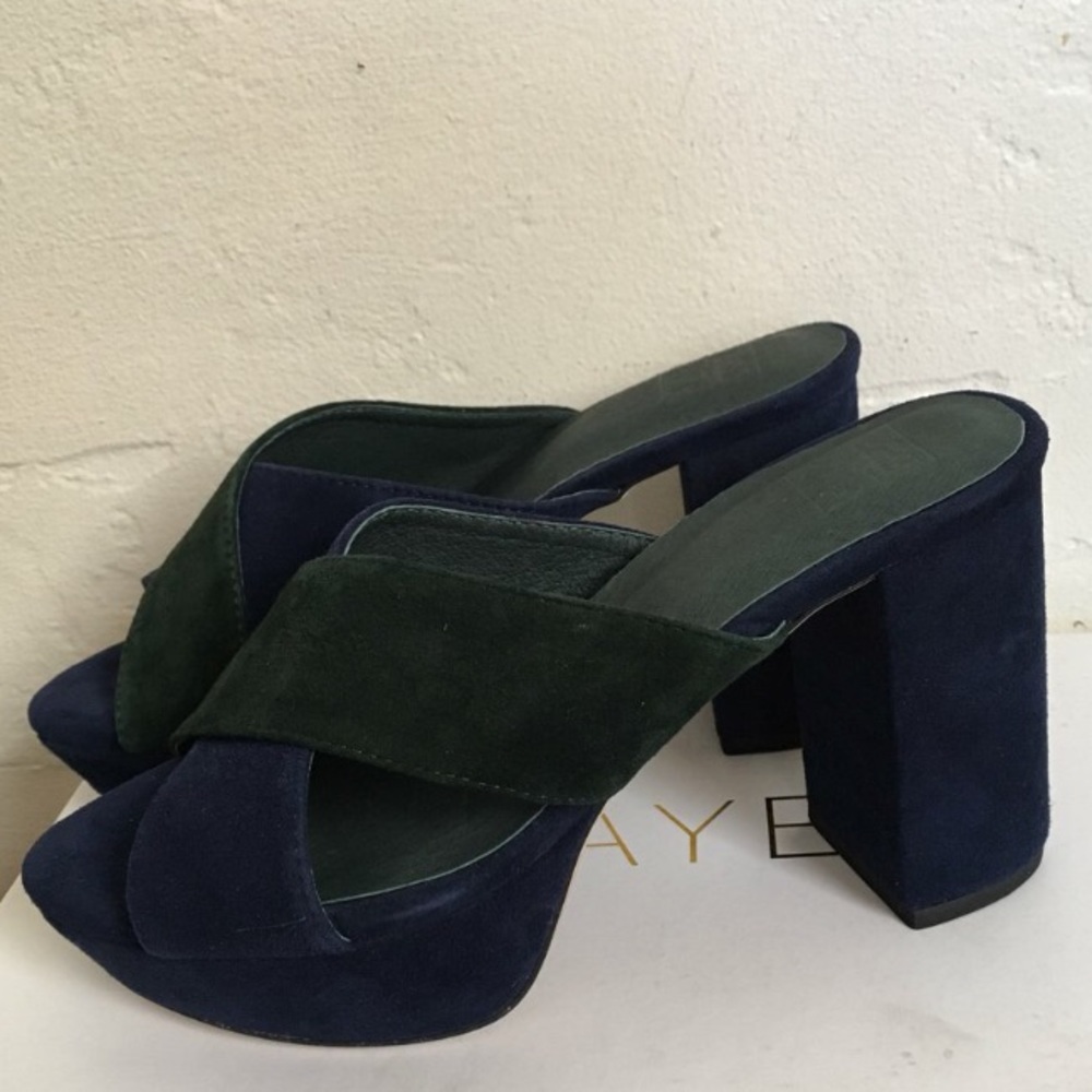 Cross strap Raye platform mules - Picture 3 of 5